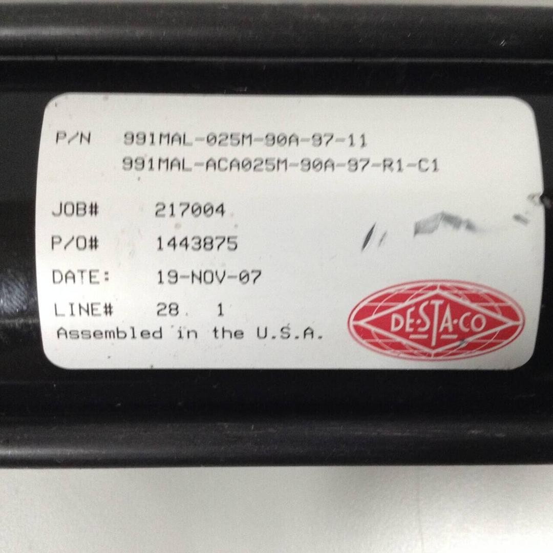 DESTACO Pneumatic Hold Clamp 991MAL-025M-90A-97-11 Used #90053