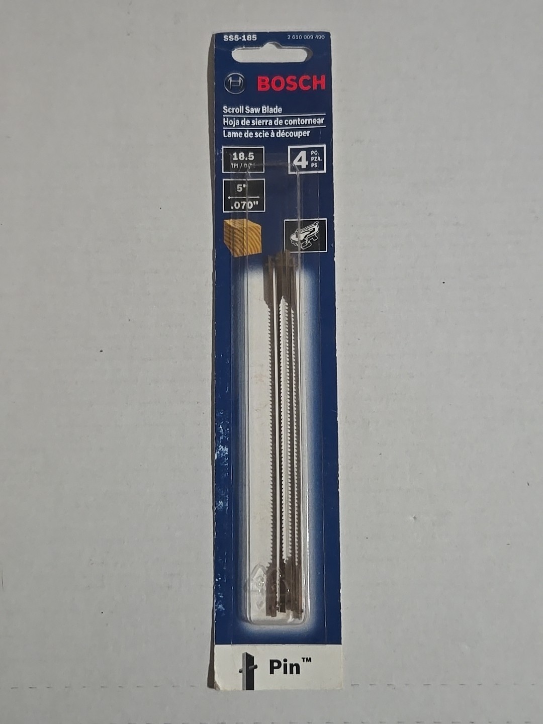 Bosch SS5-185 5-Inch Scroll Saw Blade Pack NEW