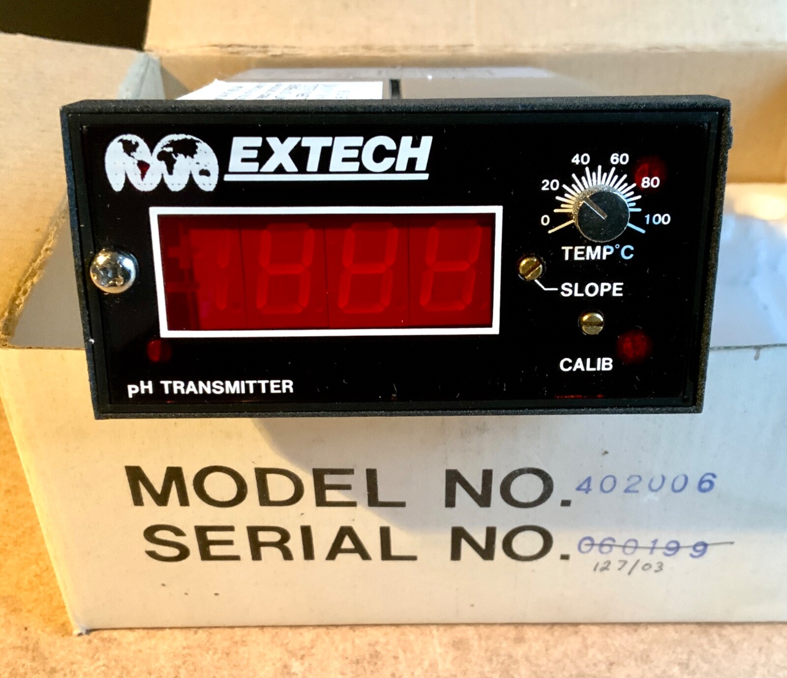 EXTECH Digital pH Transmitter Model 402006 1984
