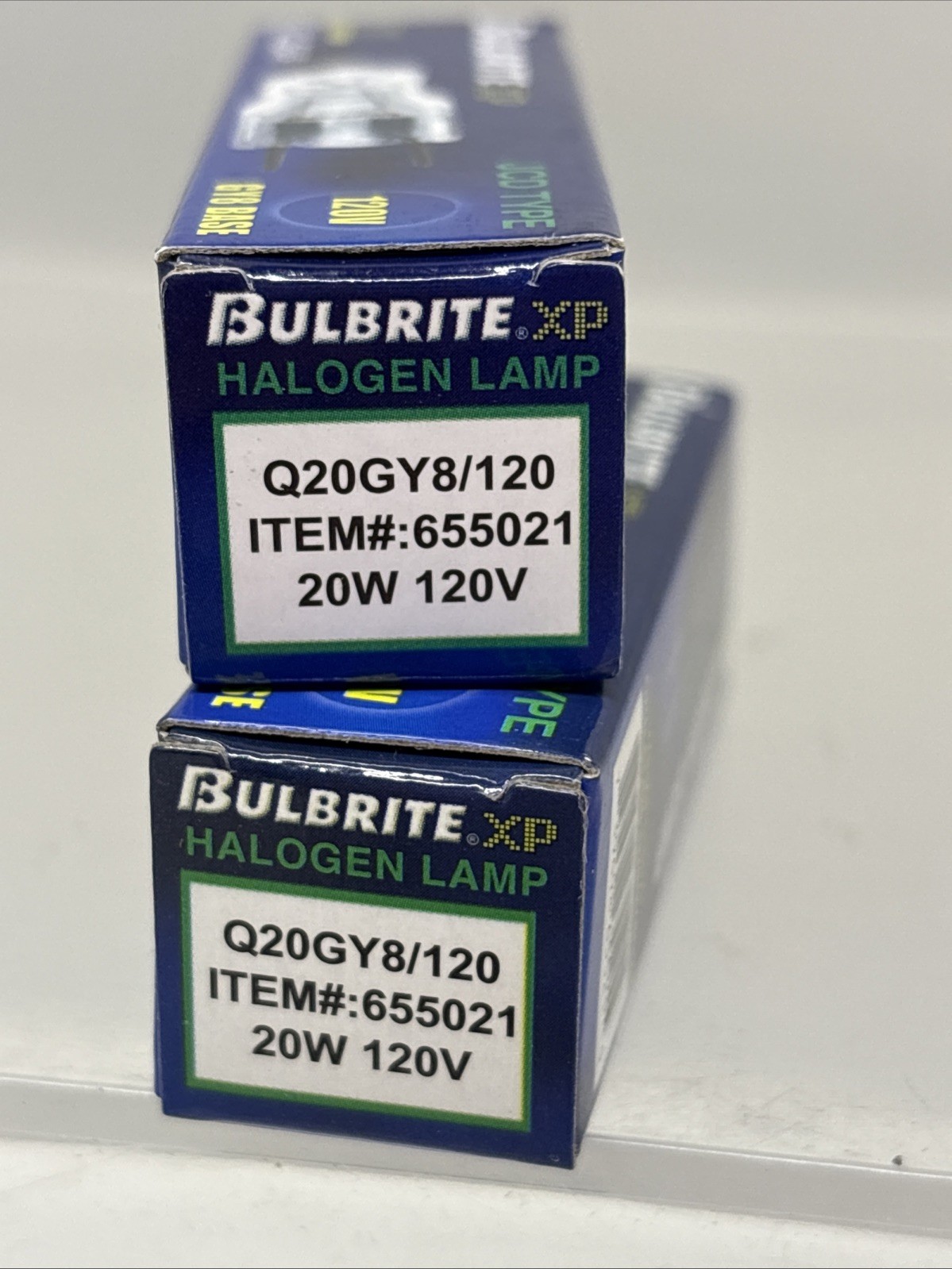 2 X JCD Type GY8 Base 120V UVstop Clear Halogen Lightbulb (B21