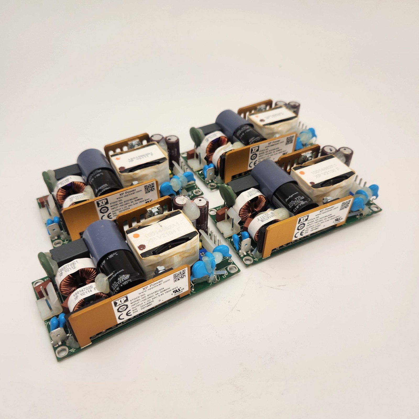 (Lot of 4) XP Power ECS130US24 24V 5.4A AC DC Power Supply | Untested