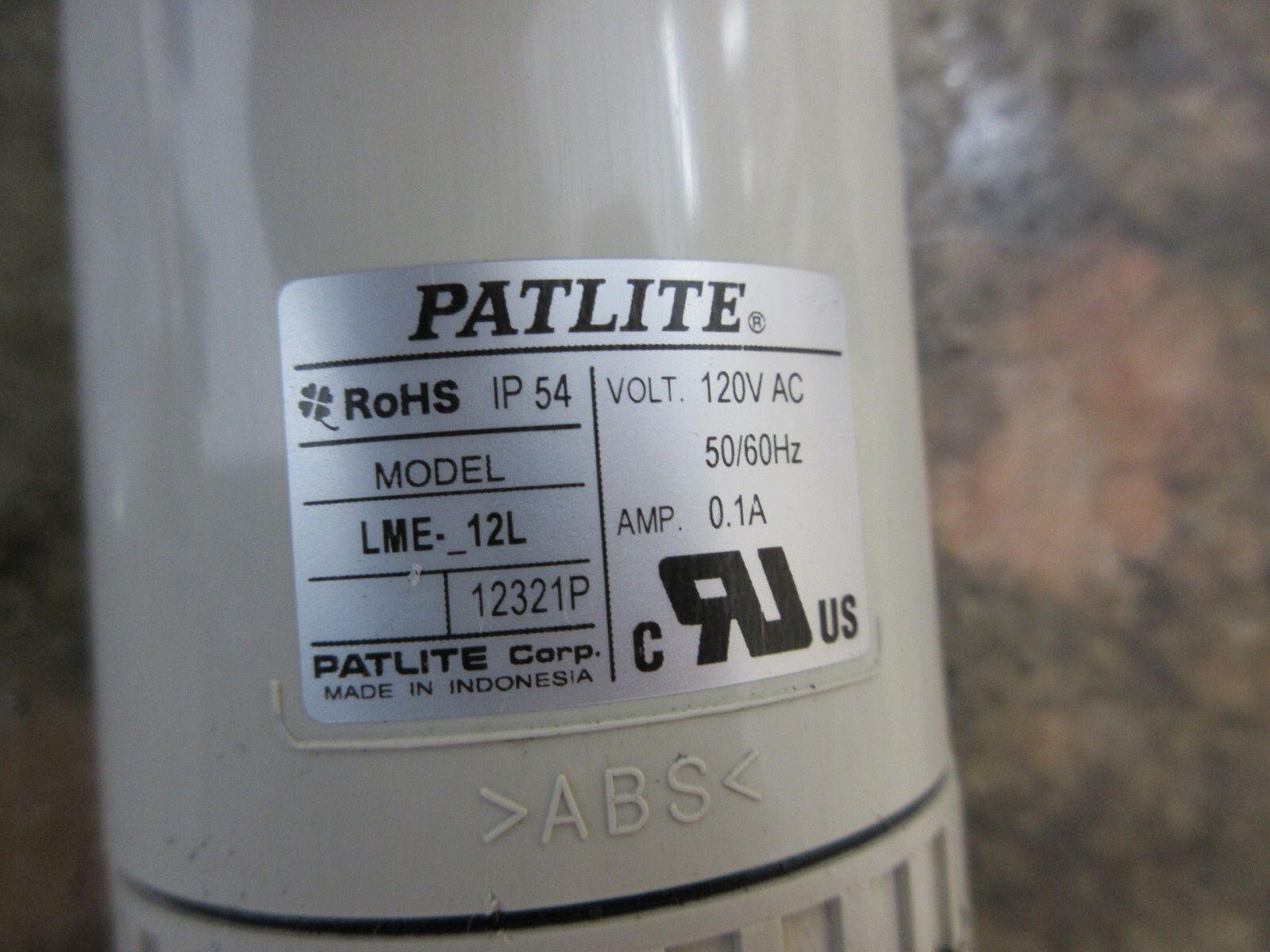 2000 FANUC ROBOCUT A-0IA PATLITE LME-12L ROHS IP 54 120V TOWER LIGHT LAMP