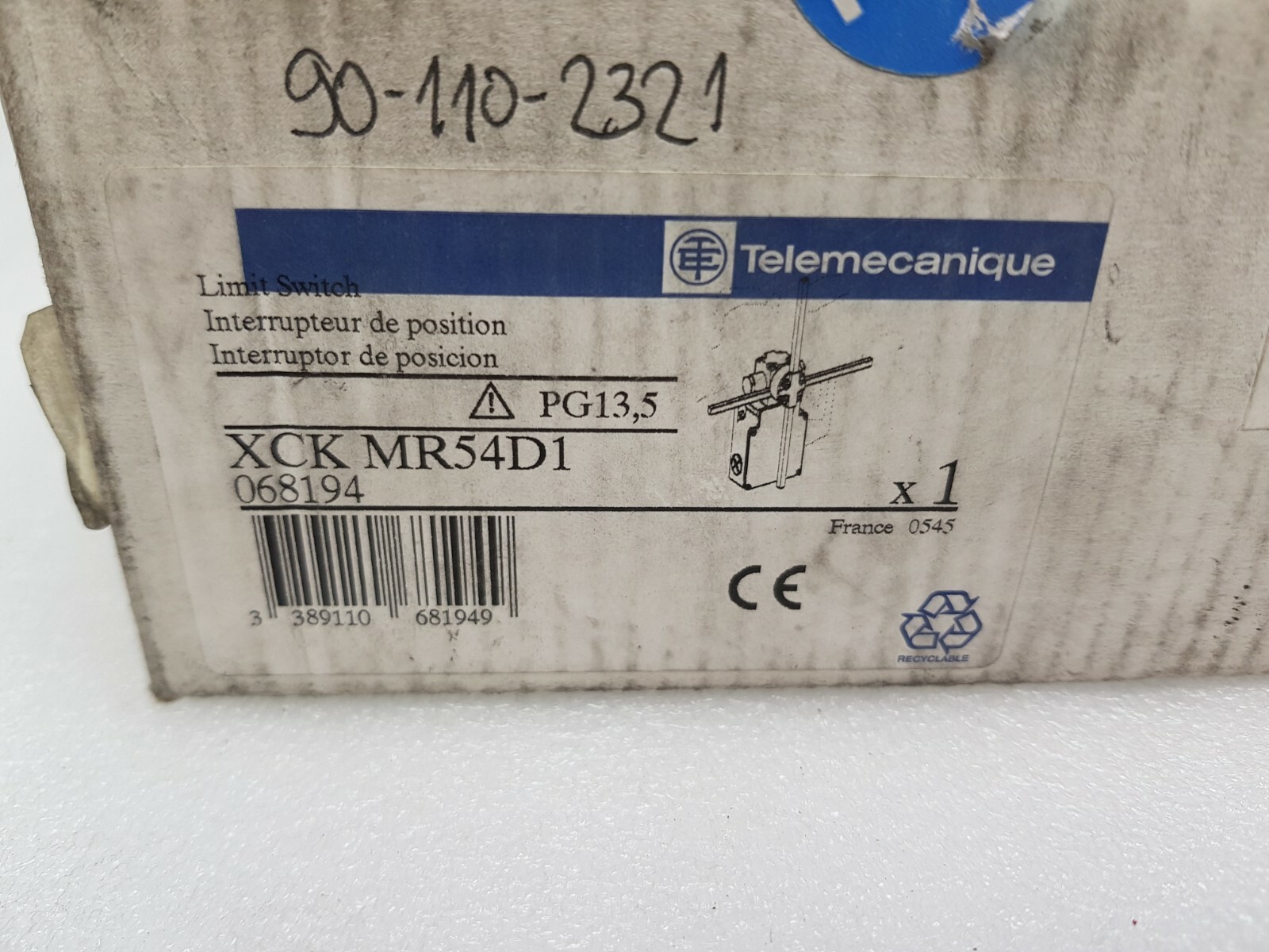TELEMECANIQUE XCK MR54D1, 068194 LIMIT SWITCH