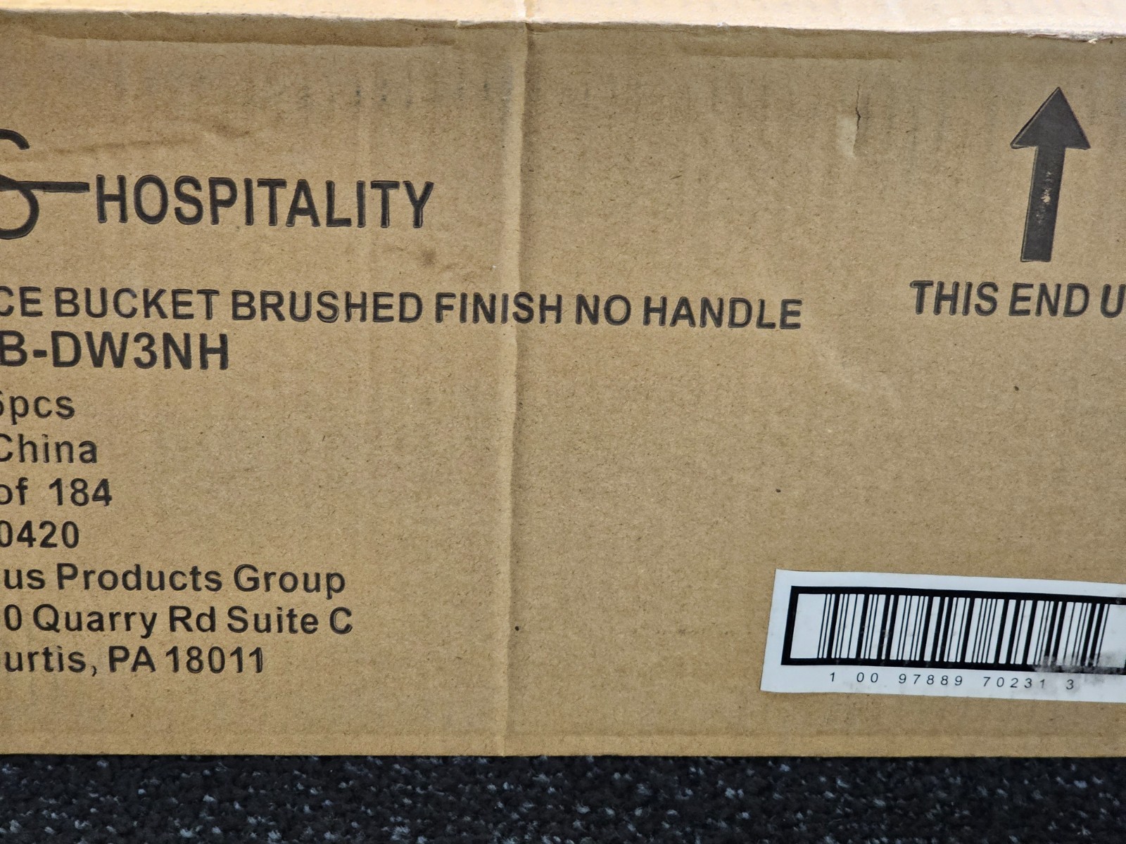 (QTY 2) Focus Hospitality IB-DW3NH Brushed Stainless Steel 3Qt Ice Bucket w/ Lid