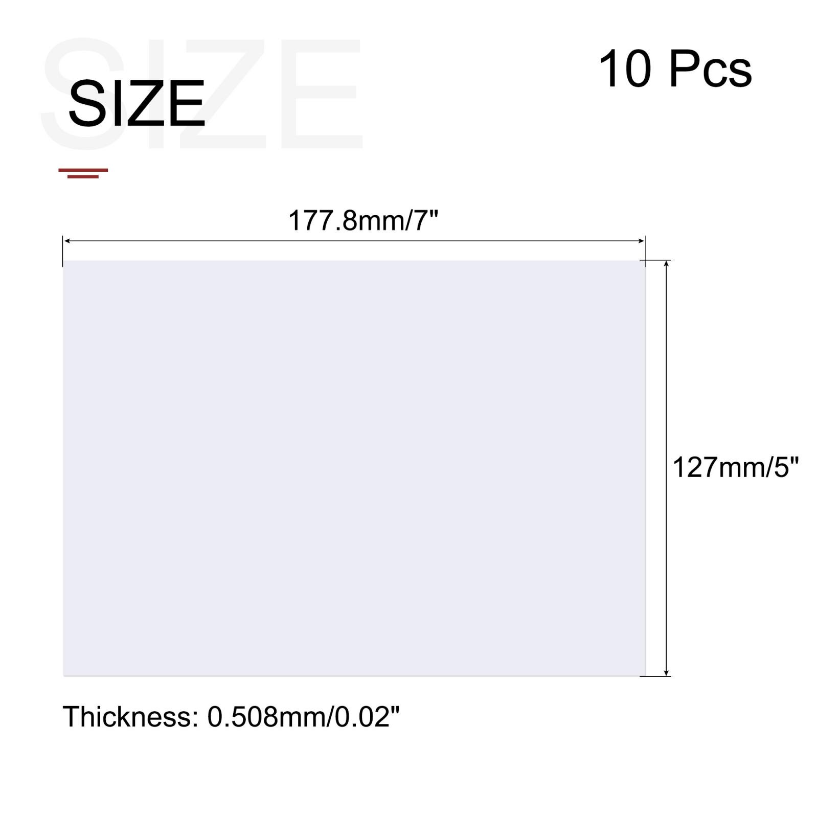 10pcs Clear Plastic Sheet 5×7” for Picture Frame, Crafts 0.02” Thick