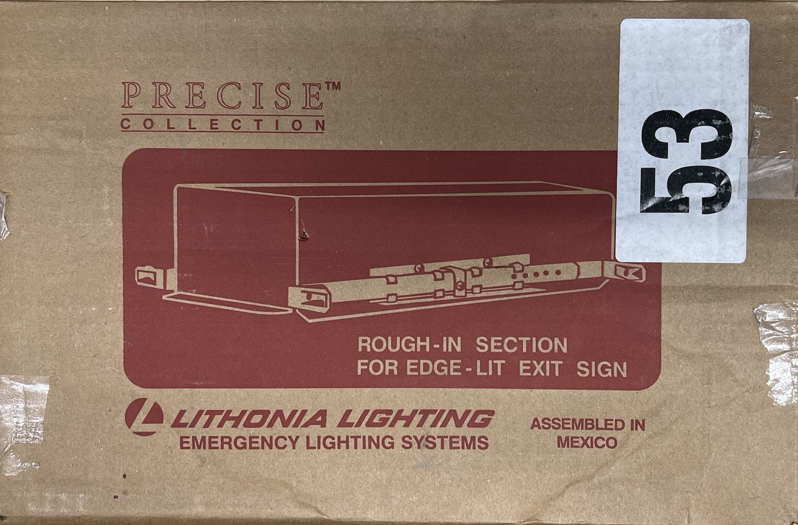 Lithonia Lighting ELA-R-LRIS-120/277-EL-N Red Single Face LED Rough-In Section