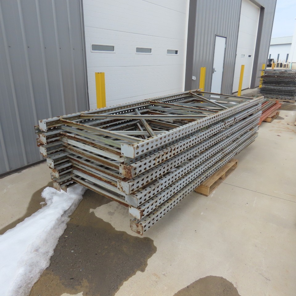 42″ Shaved Pin/Teardrop Warehouse Pallet Racking Beam Upright Decking 12-Section