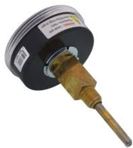 Winters TTD401 Tridicator, 0-75 psi/kPa Pressure + Temperature Gauge ¼” NPT
