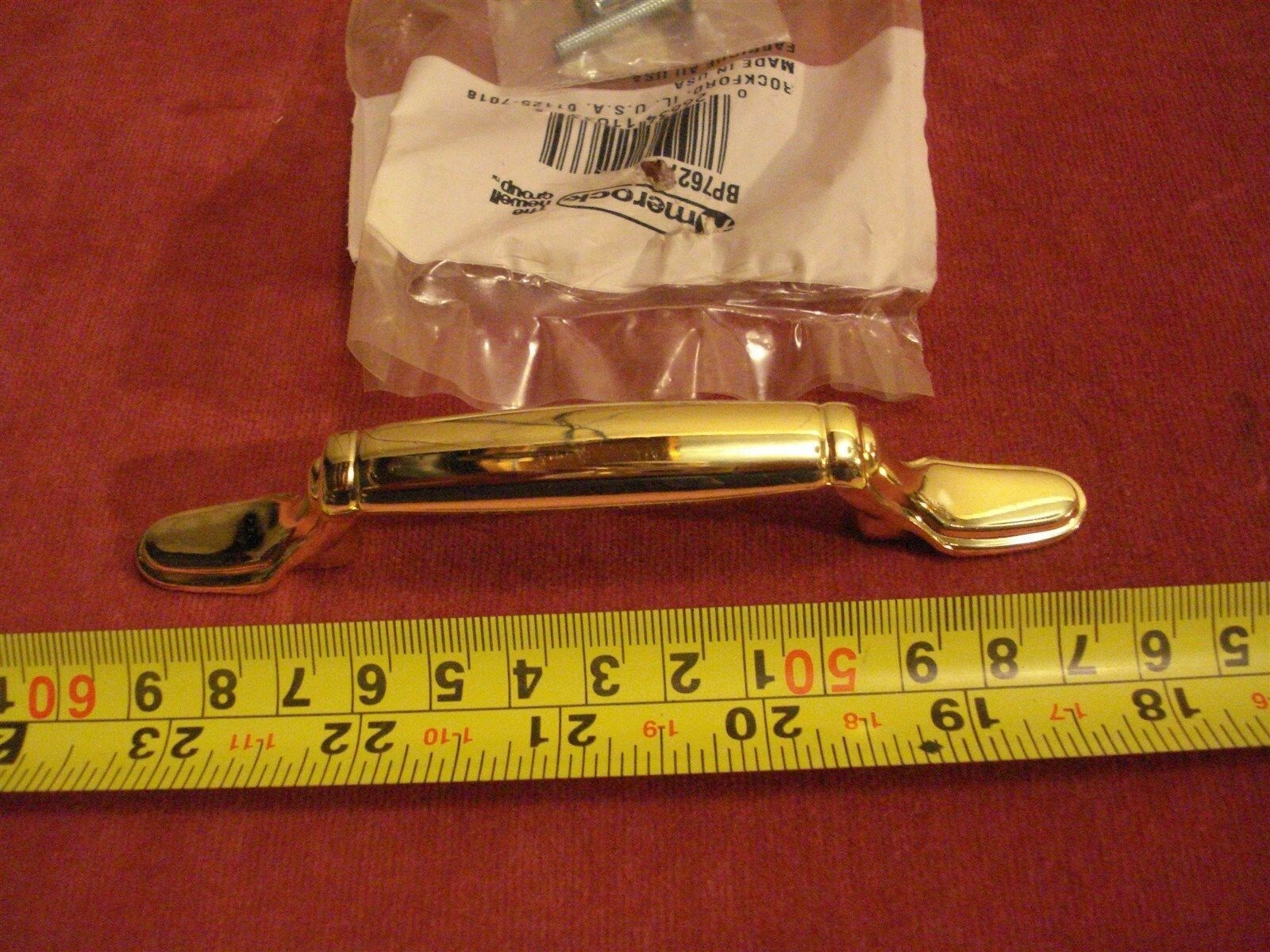 (2227.) Bright Brass Classic Cabinet Pull 5-1/4″ L.