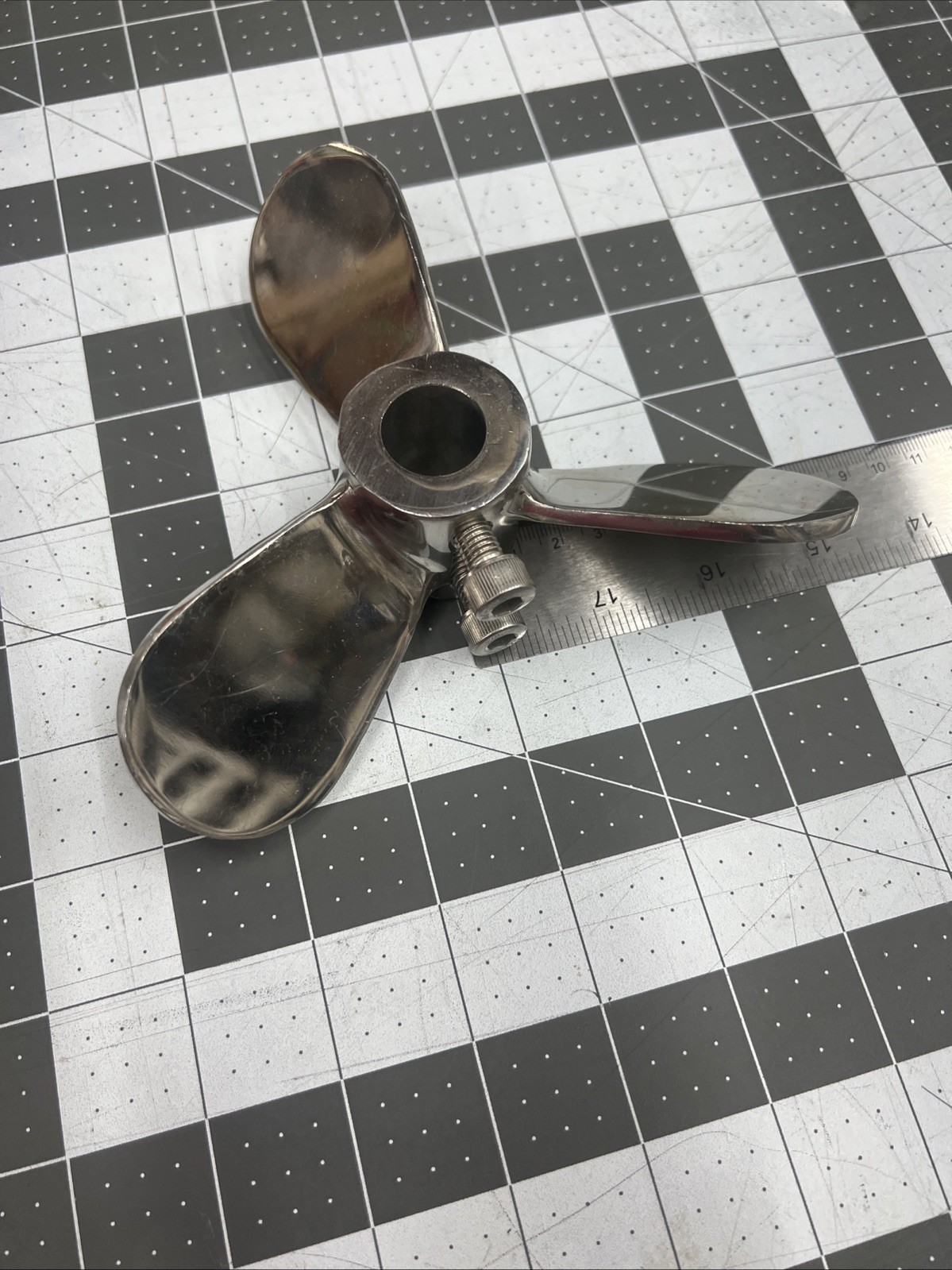 Stainless Steel Mixing Agitator Propeller 20mm Shaft Bore 175mm Diameter 3 Blade