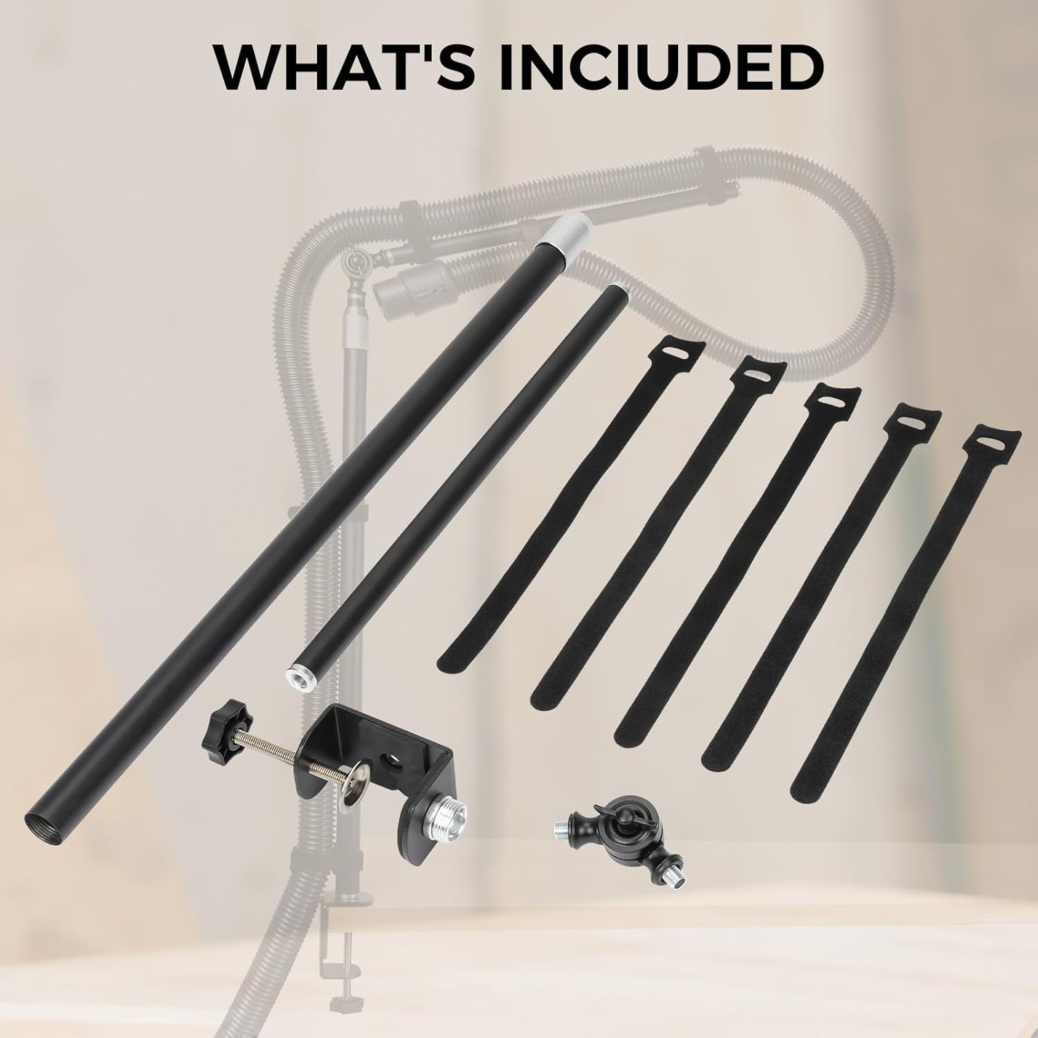 Dust Collection Boom Arm for CNC Router – Adjustable Clamp Mount Hose Holder