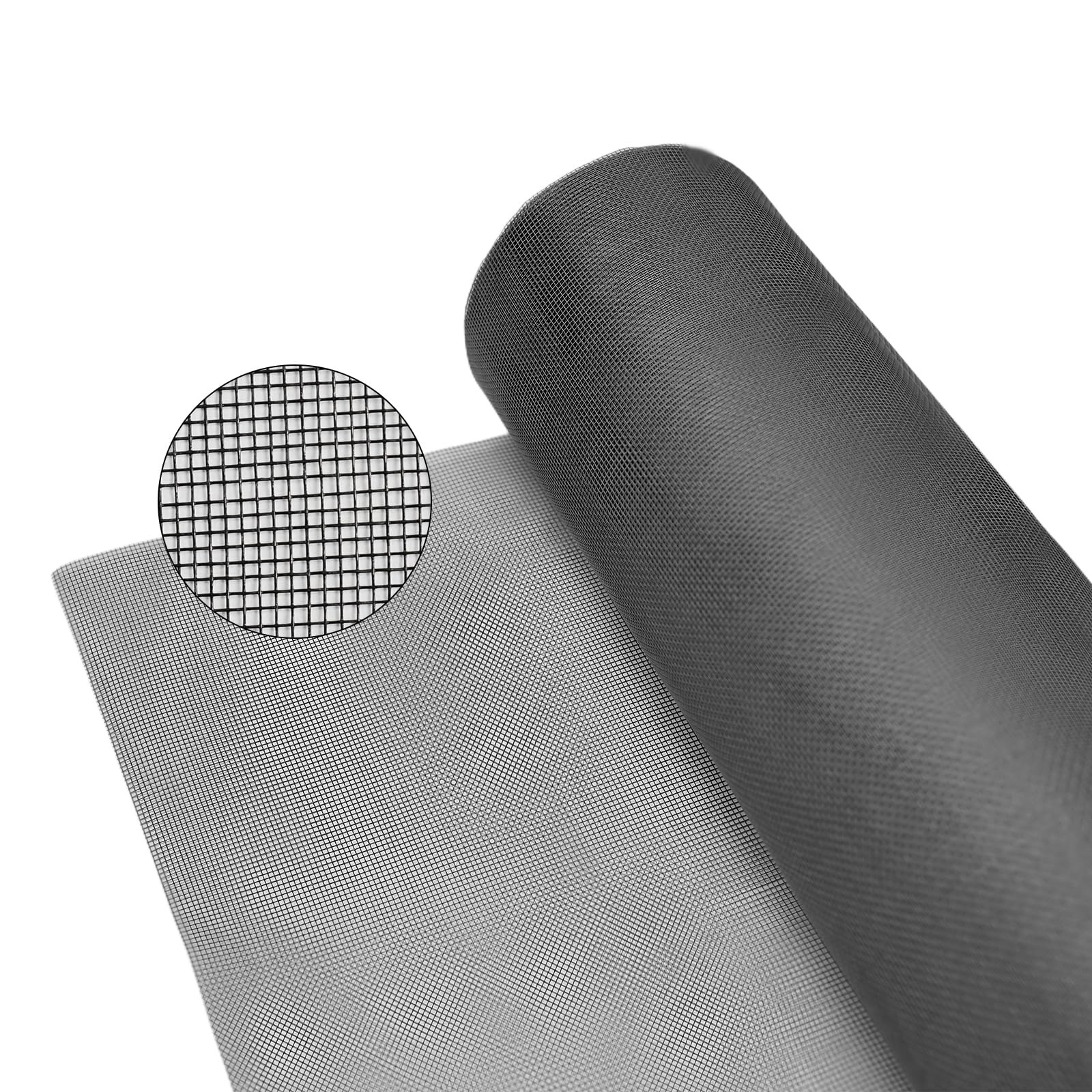 Screen Mesh Fiberglass Window Screen Roll 48 in 100ft Bug Proof Replacement Gray