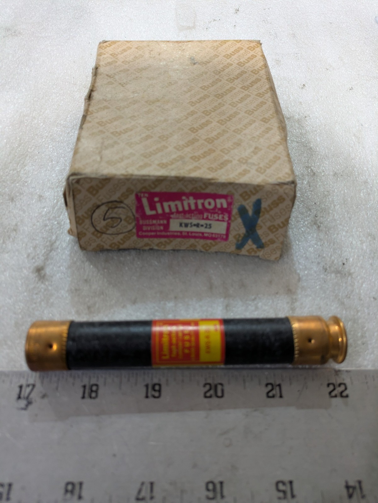 Bussmann KWS-R-25 Limitron Fast Acting Fuse 25A 600V Current Limiting RK1 Eaton