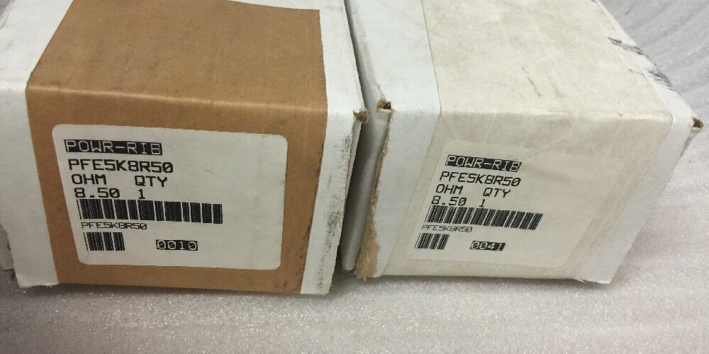 Lot Of 2, OHMITE POWER RIB RESISTOR, PFE5K8R50, 8.50 OHMS, #1223