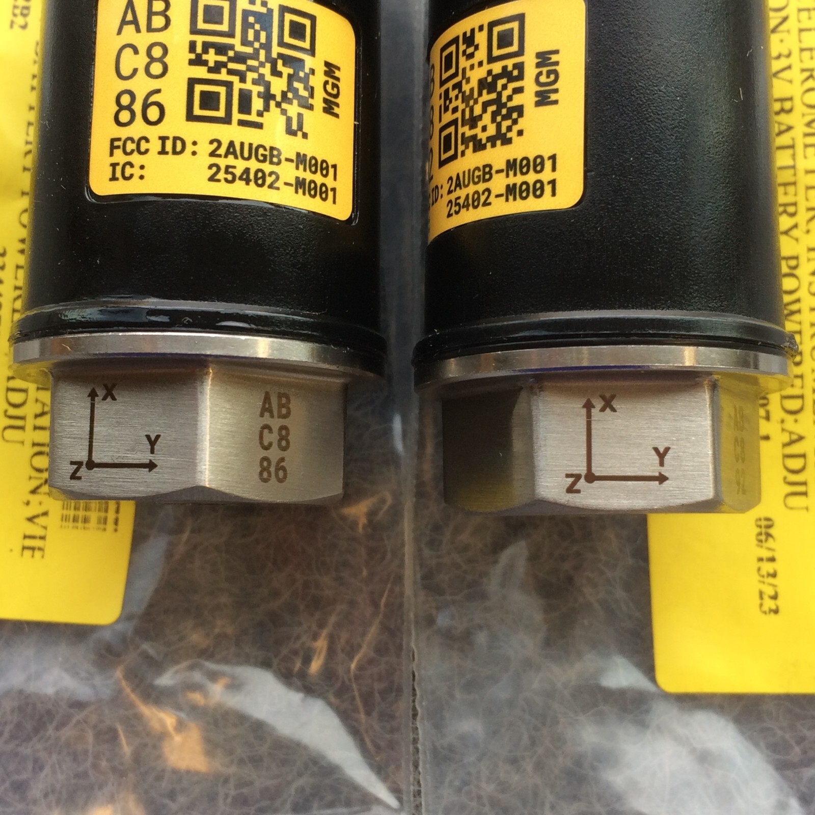 LOT OF 2 WAITES ACCELEROMETER INSTRUMENTATION 2AUGB-M001 25402-M001 SM1-1150