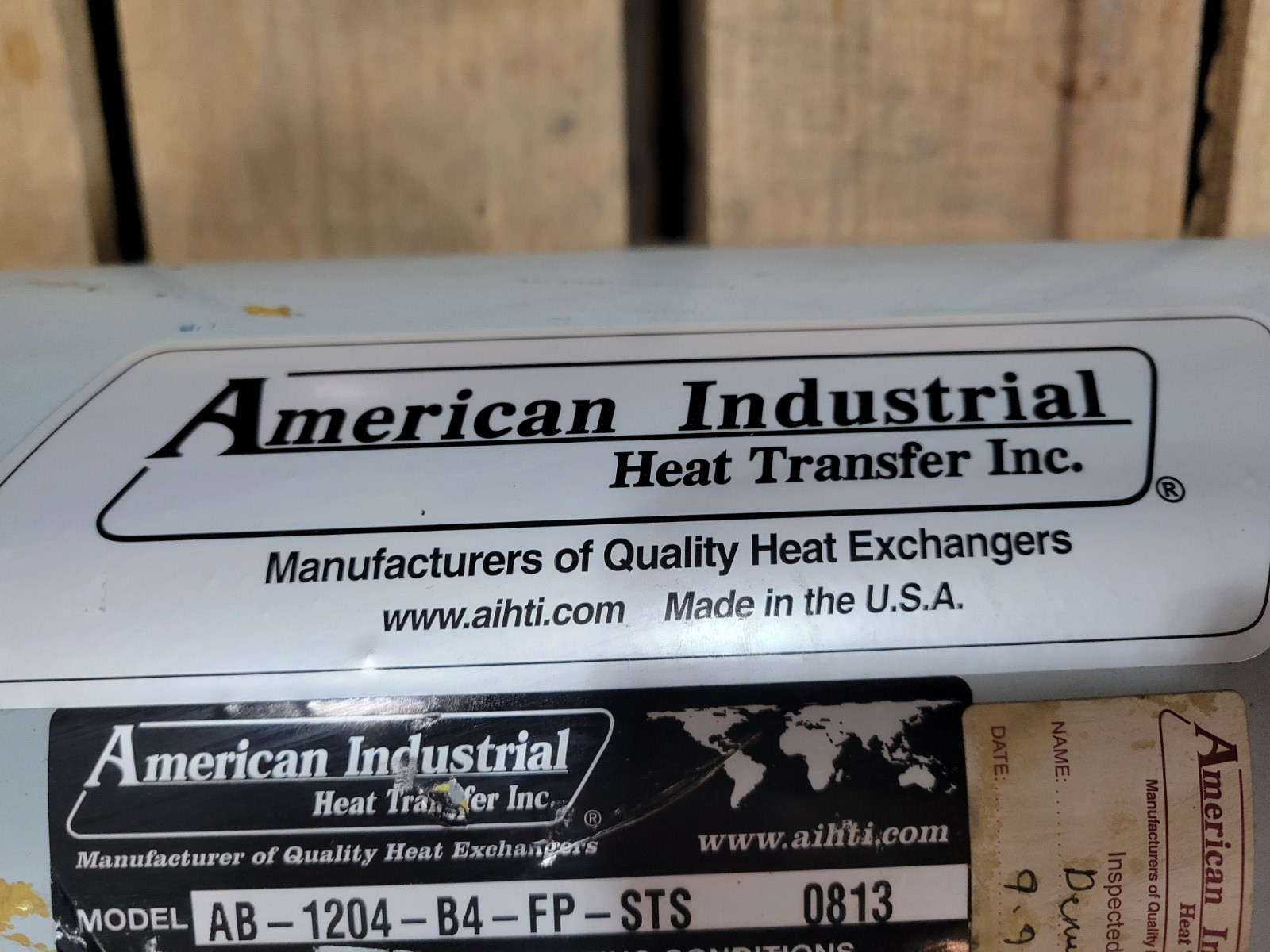 American Industrial AB-1204-B4-FP-STS Heat Exchanger.