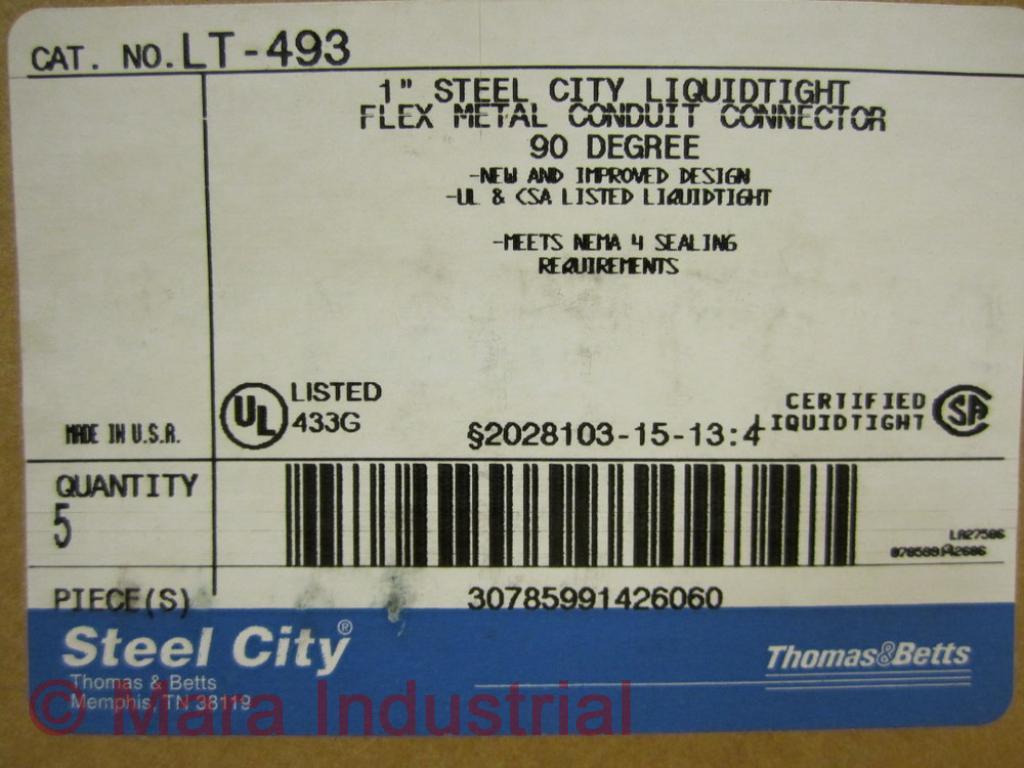 Thomas And Betts LT-493 Conduit Connector (Pack of 15)