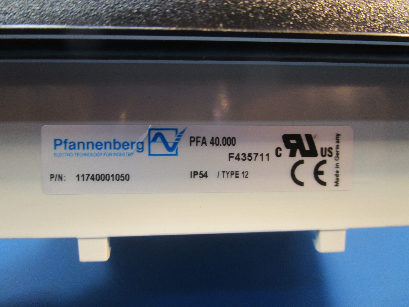 Pfannenberg 11740001050 Exhaust Filter, IP54, RAL 9011 Black