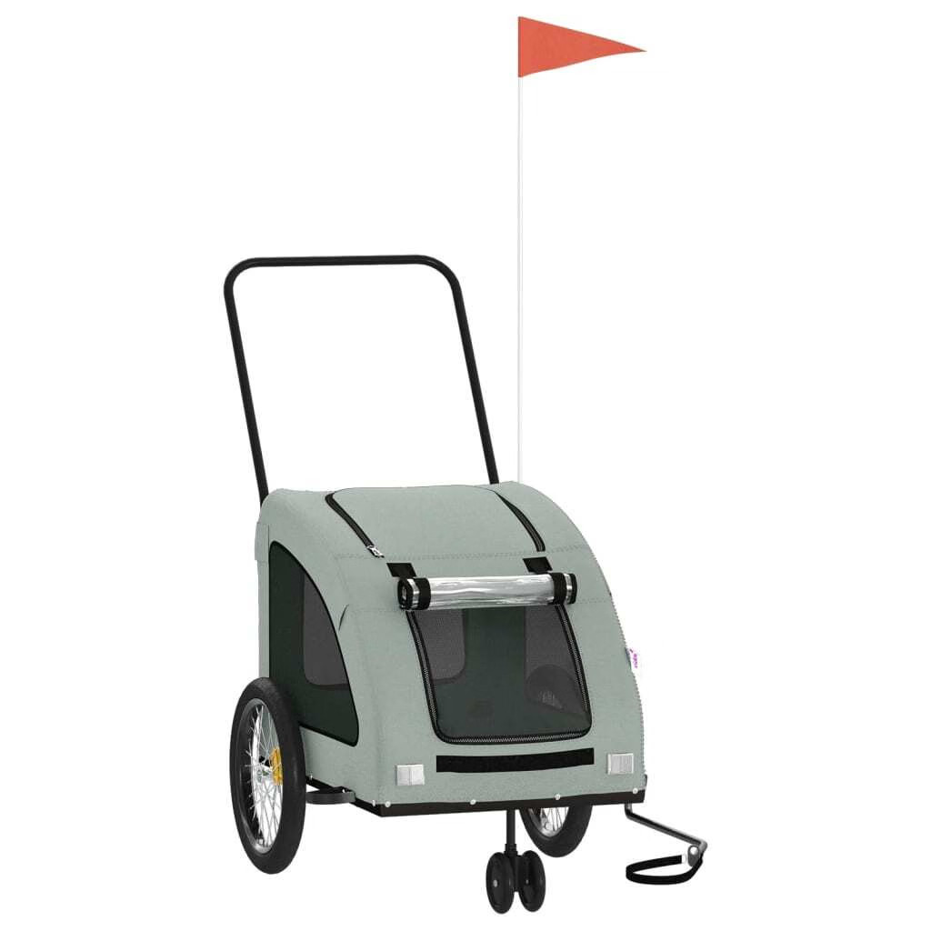 Pet Bike Trailer Grey Oxford fabric, iron, PVC Medium Durable