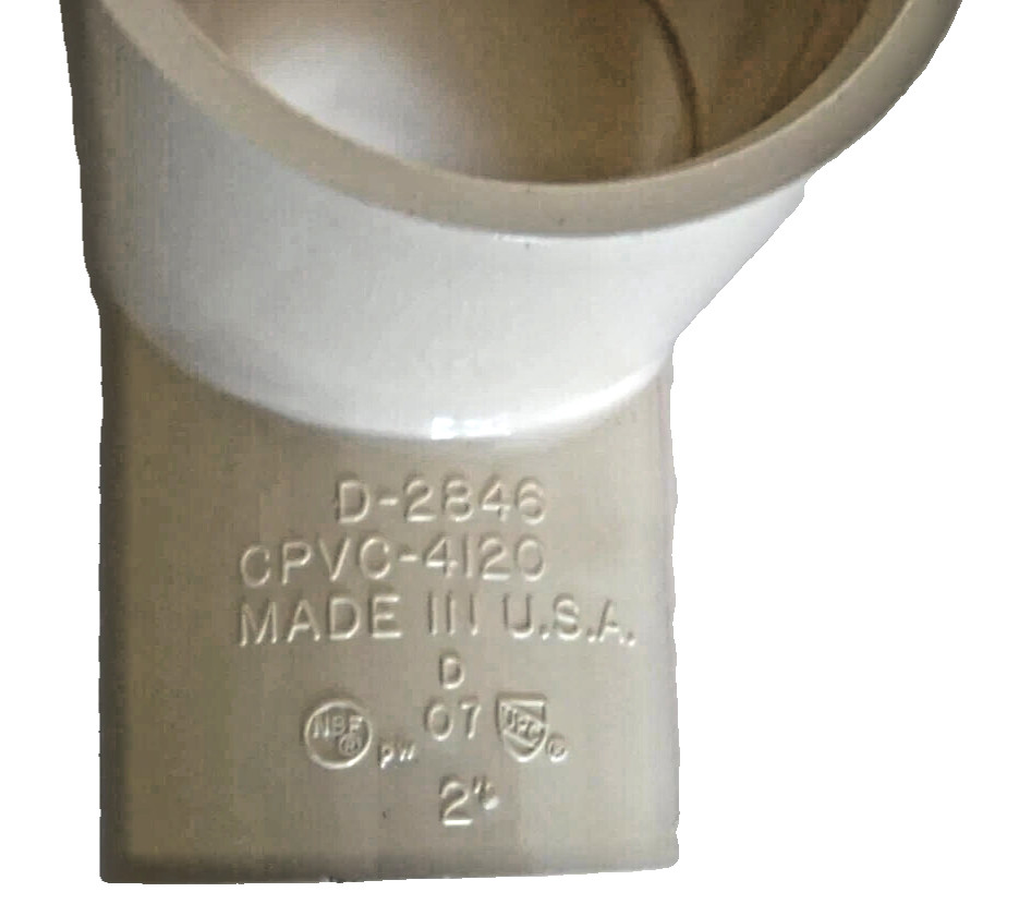 2″ FlowGuard Gold CPVC CTS Tee CTS 2400 Charlotte Pipe Made in America