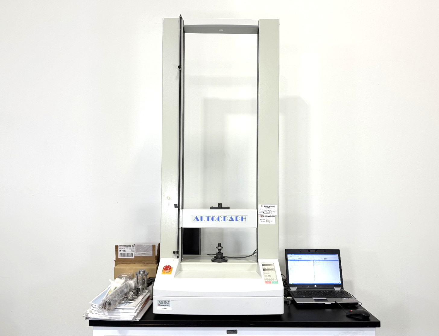 SHIMADZU AGS-J 10kN Universal Testing Machine Tensiometer W/ Software & Accessor
