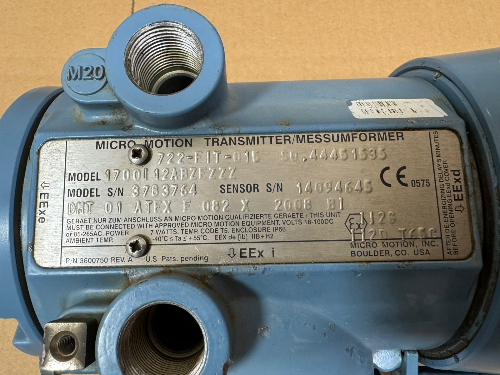 Micro Motion / Transmitter / 1700I12ABZEZZZ