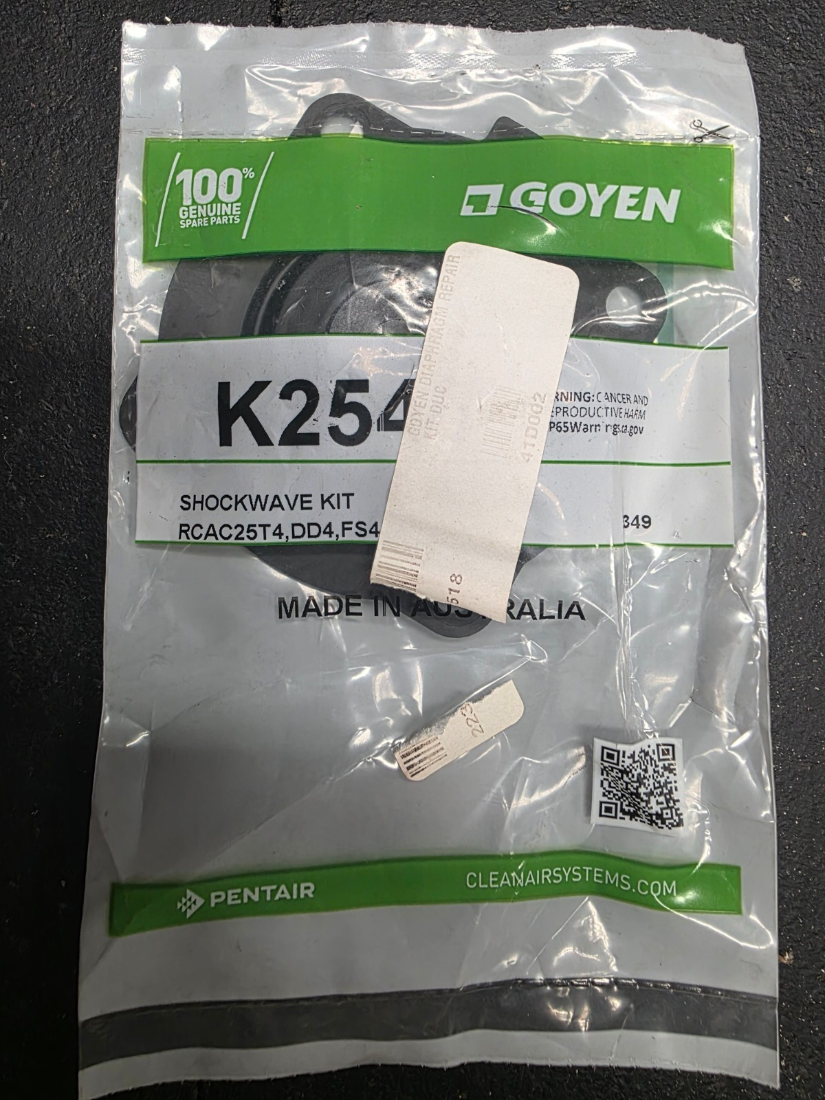 Goyen K2546 Shockwave Kit RCA2514 DD4 FS4 Diaphragm Repair Kit