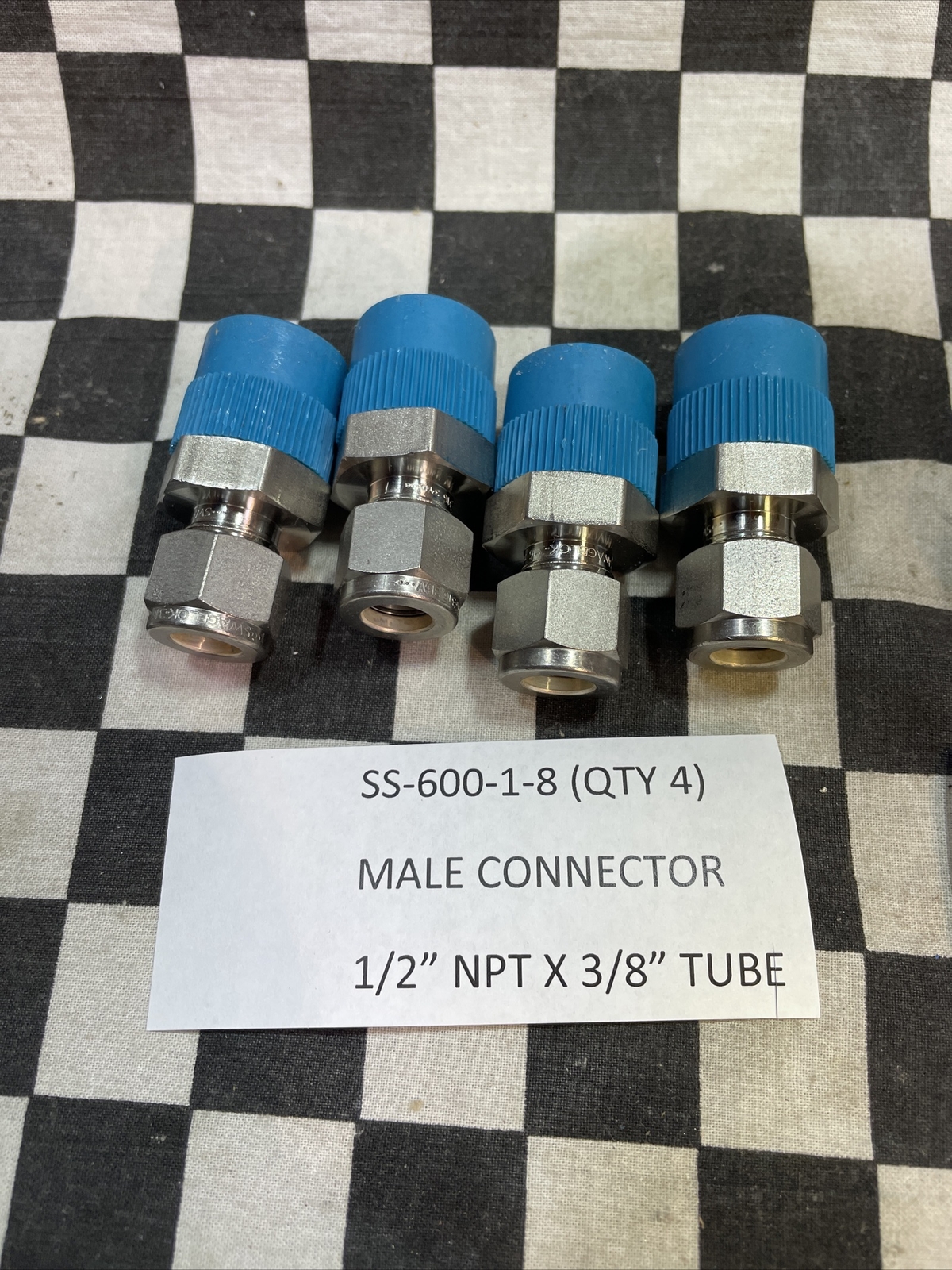 SWAGELOK MALE CONNECTOR, SS-400-1-4, SS-600-1-4, SS-600-1-8 , LOT OF 12#1557W2