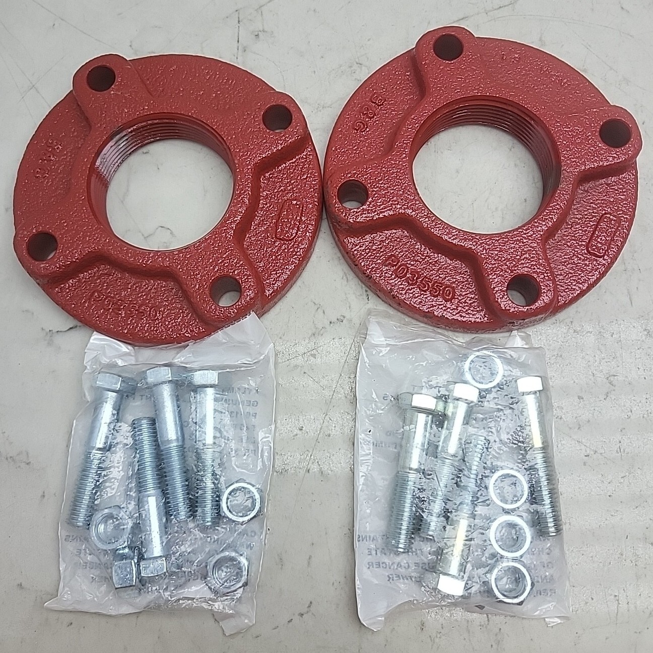 101219 Bell Gossett 2 1/2″ 4-Bolt Iron Flange Set Isolation Flange OEM 101219