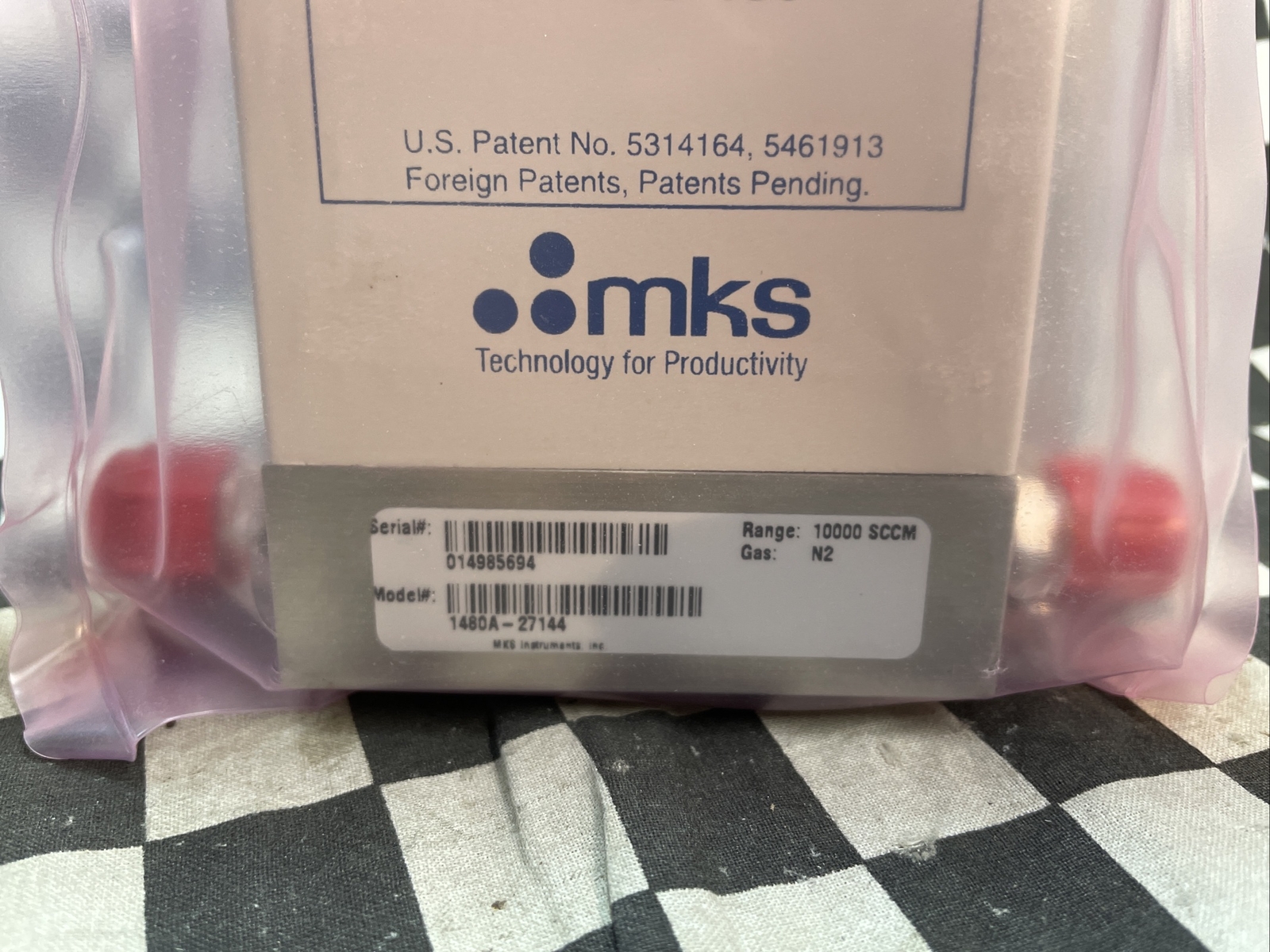 MKS 1480A Mass Flow Controller 1/4″ VCR, 10000 SCCM N2, 1480A-27144, SHIPSAMEDAY