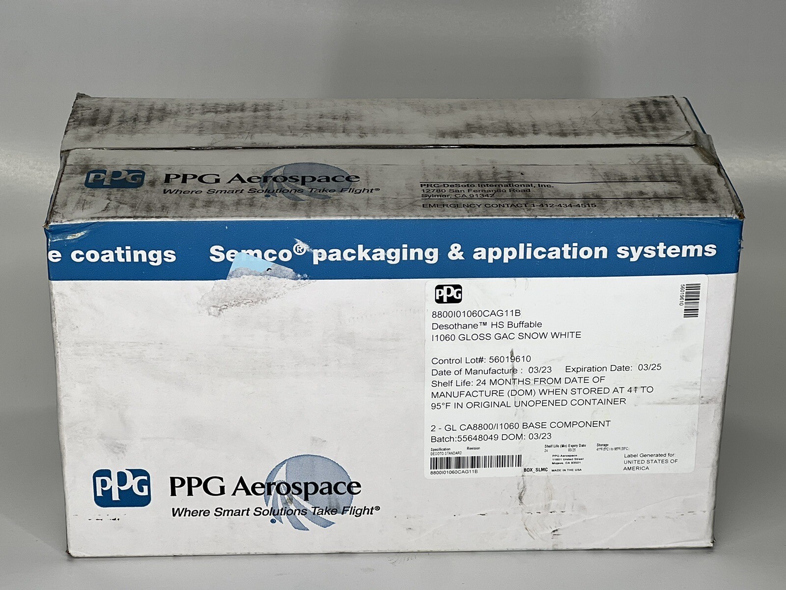 2-Pack | PPG Aerospace 8800I01060CAG11B Desothane HS Buffable Snow White | 1 GAL