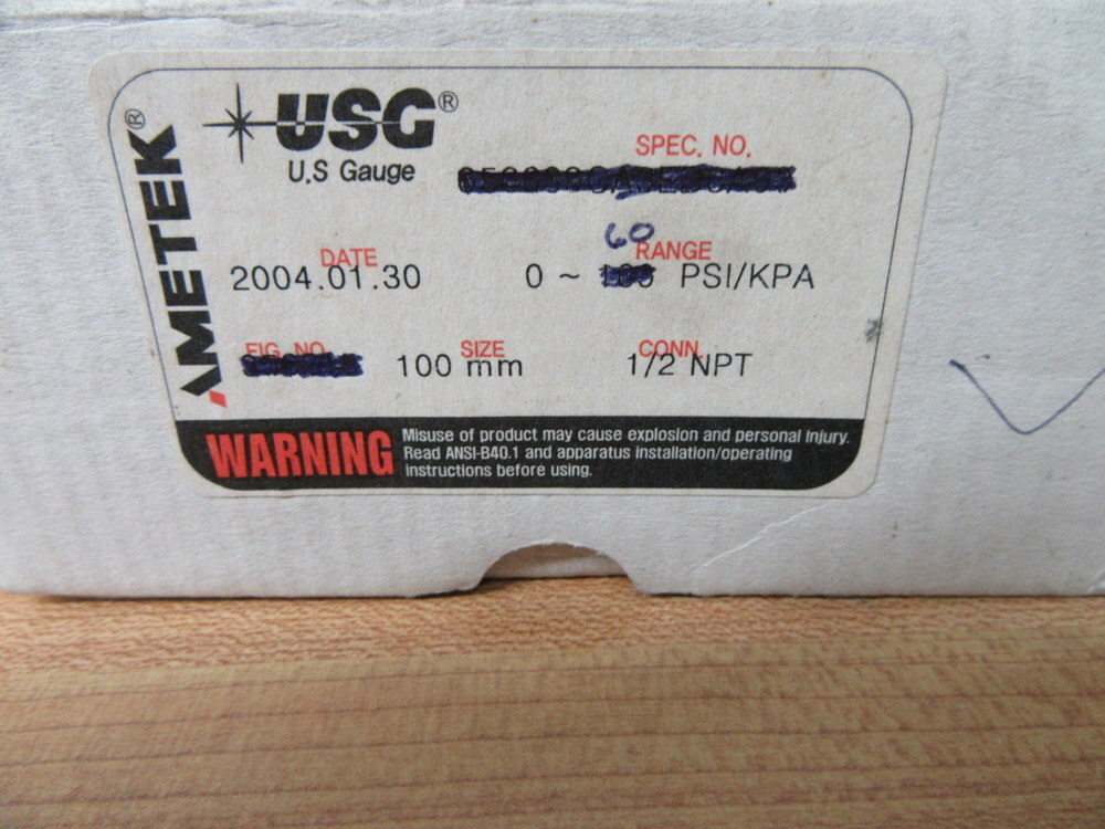 Ametek USG Pressure Gauge