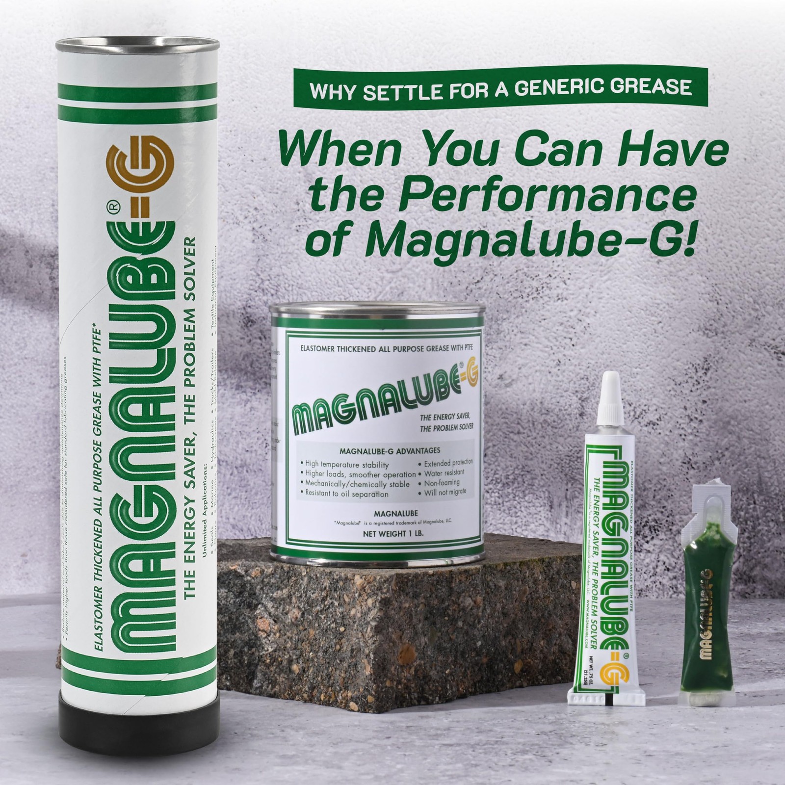 MagnalubeG All Purpose Grease – No Drips or Leaks – Waterproof HighTemp, Diel…