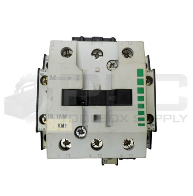 MOELLER DIL1AM CONTACTOR W/ (2) 11S DIL M AUXILIARY CONTACT W/ RC B DIL 250