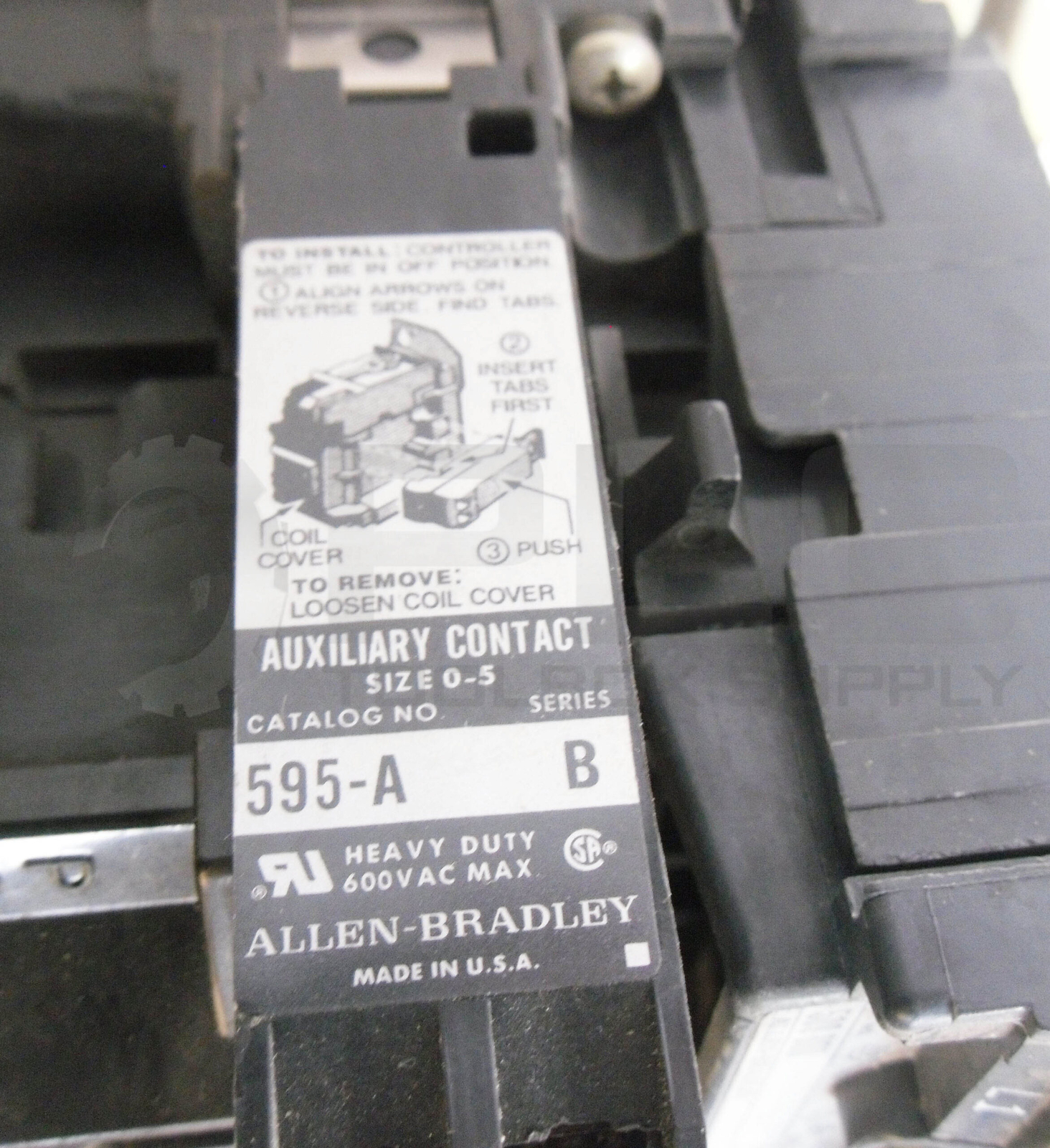 ALLEN BRADLEY 509-BOD /B W/ CB236 W/ 42185-800-01 W/ (3) W34 W/ 595-A/B 595-AB/B