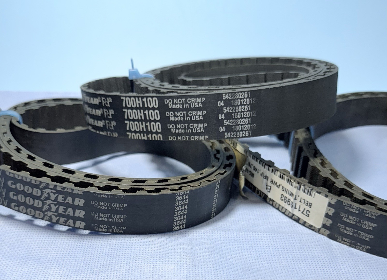 Goodyear 700H100 Power Grip Timing Belt Lot Of 3