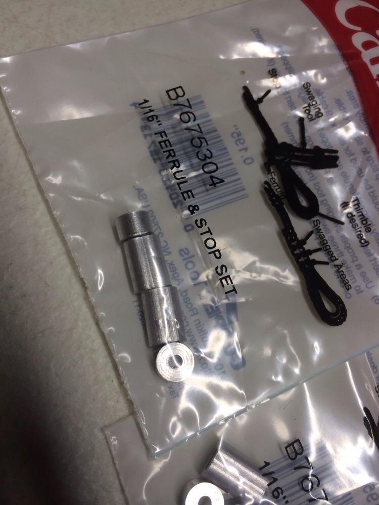 Campbell 1/16″ CABLE FERRULE AND STOP SET B7675304 LOT OF 10 (NEW)