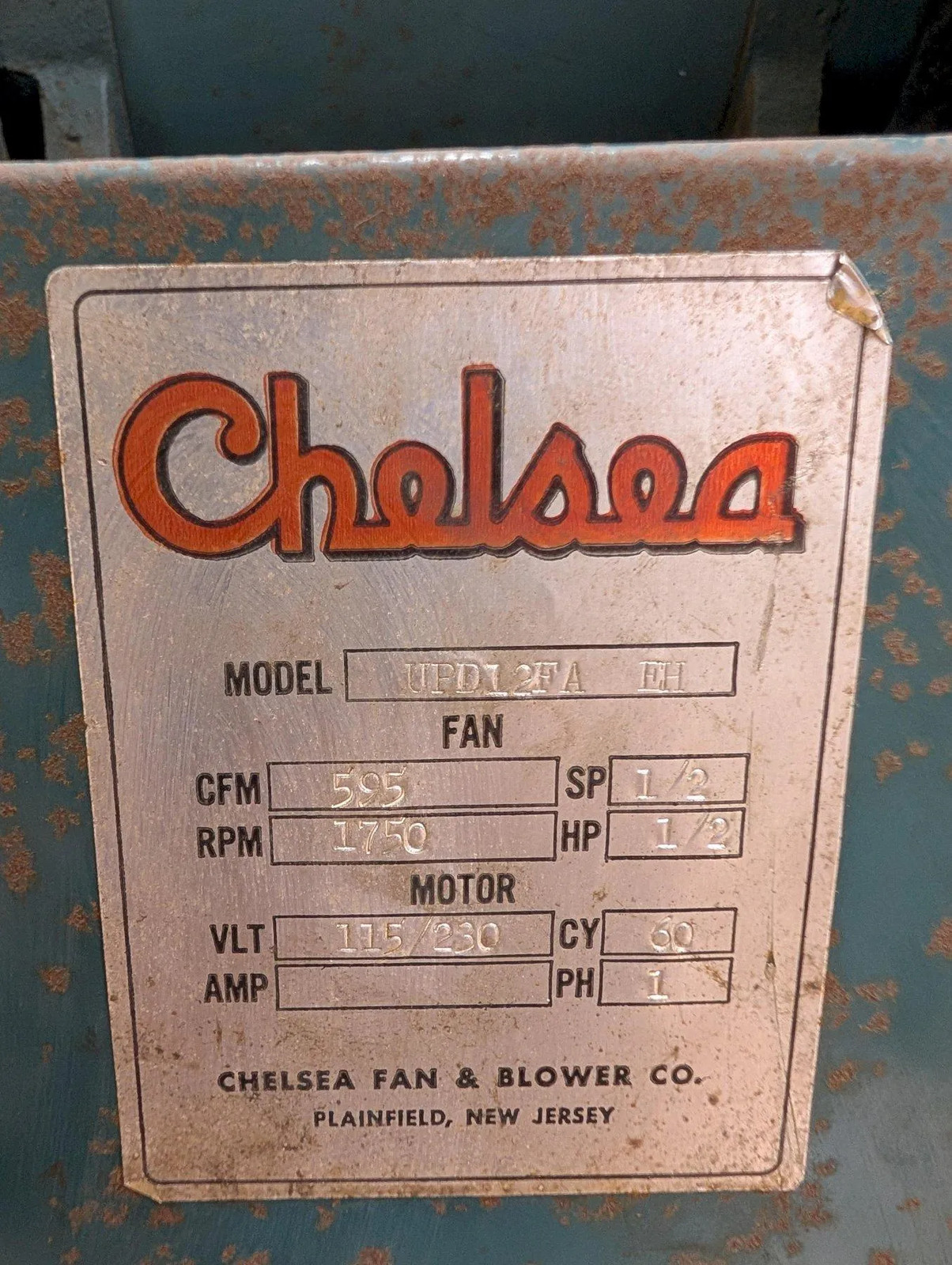 Reliance 0.5 HP AC Motor C56E2502N-IU 115/230V 1725 RPM + Chelsea UPD12FA EH Pum