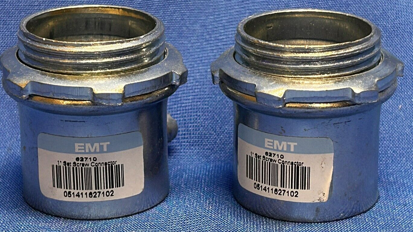 EMT 62710 – Pack of 2 – Set Screw Connector, 1 inch – New