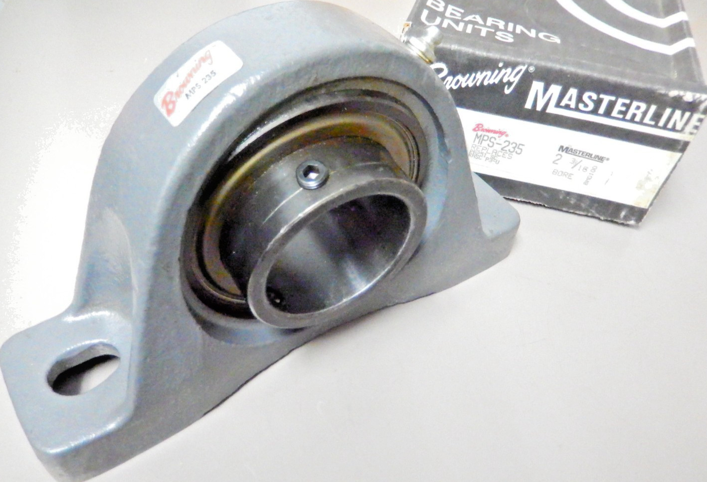 Browning MPS-235 Two Bolt Pillow Block Bearing 2-3/16 Bore Setscrew Lock