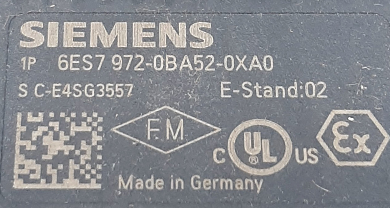 Siemens 6ES7 972-0BA52-0XA0 Profibus Connection Plug