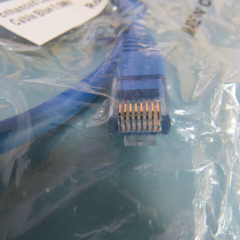 VIDEK 2965-0.5B Qty of 10 per Lot Ethernet Cable, Cat5e, Cat5e, RJ45 Plug to RJ