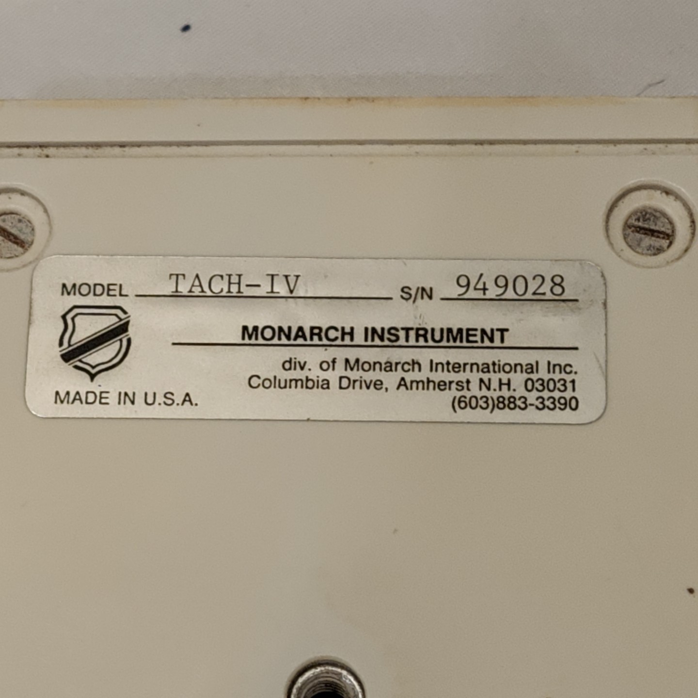 Monarch Tach-IV Digital Optical Tachometer ***Untested Powers On***