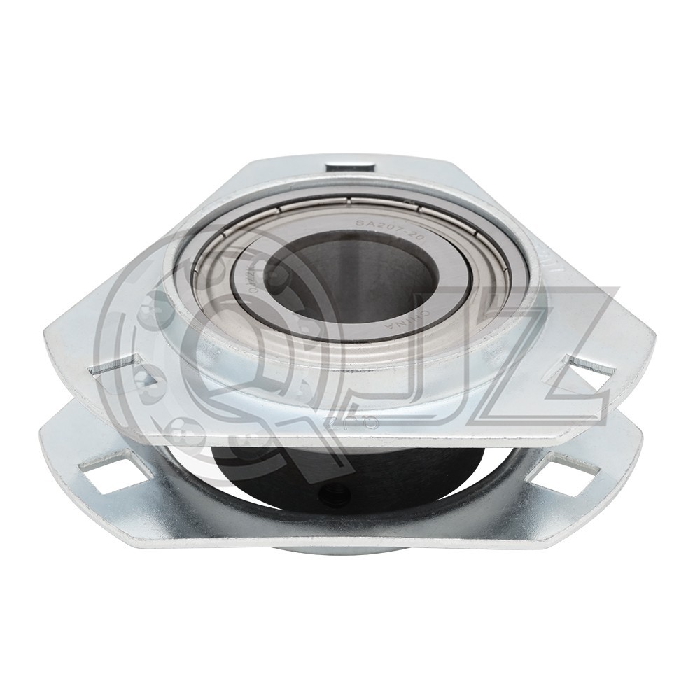 [Qty.1] SAPFT207-20 3-Bolt Pressed Steel Triangular Housing, 1-1/4 in Bore (ID)