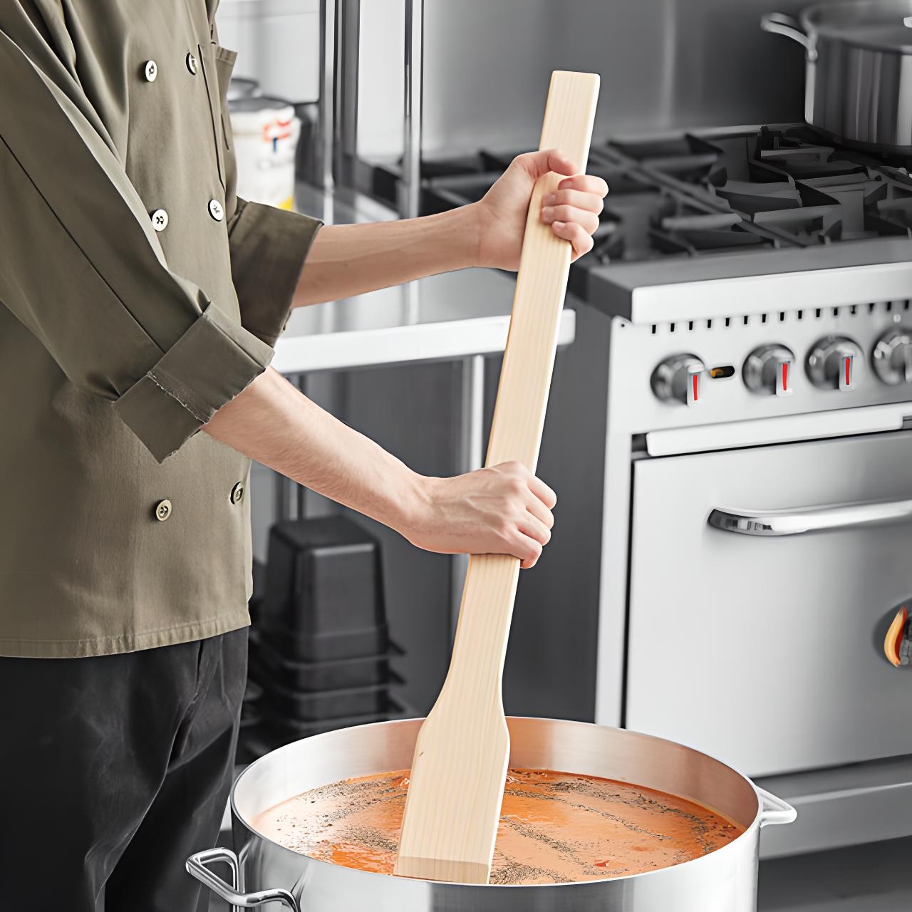 OCS Parts 36-Inch Wooden Cooking Spoon Paddle for Mixing, Stirring, and Brewing