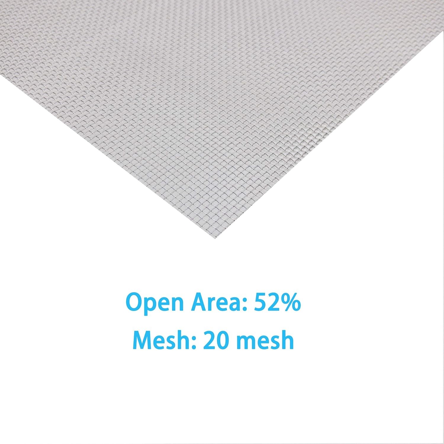 SOTEE 4 Pack – 304 Stainless Steel Woven Wire Mesh 20Mesh-11.8″ x 8.27″, Gray