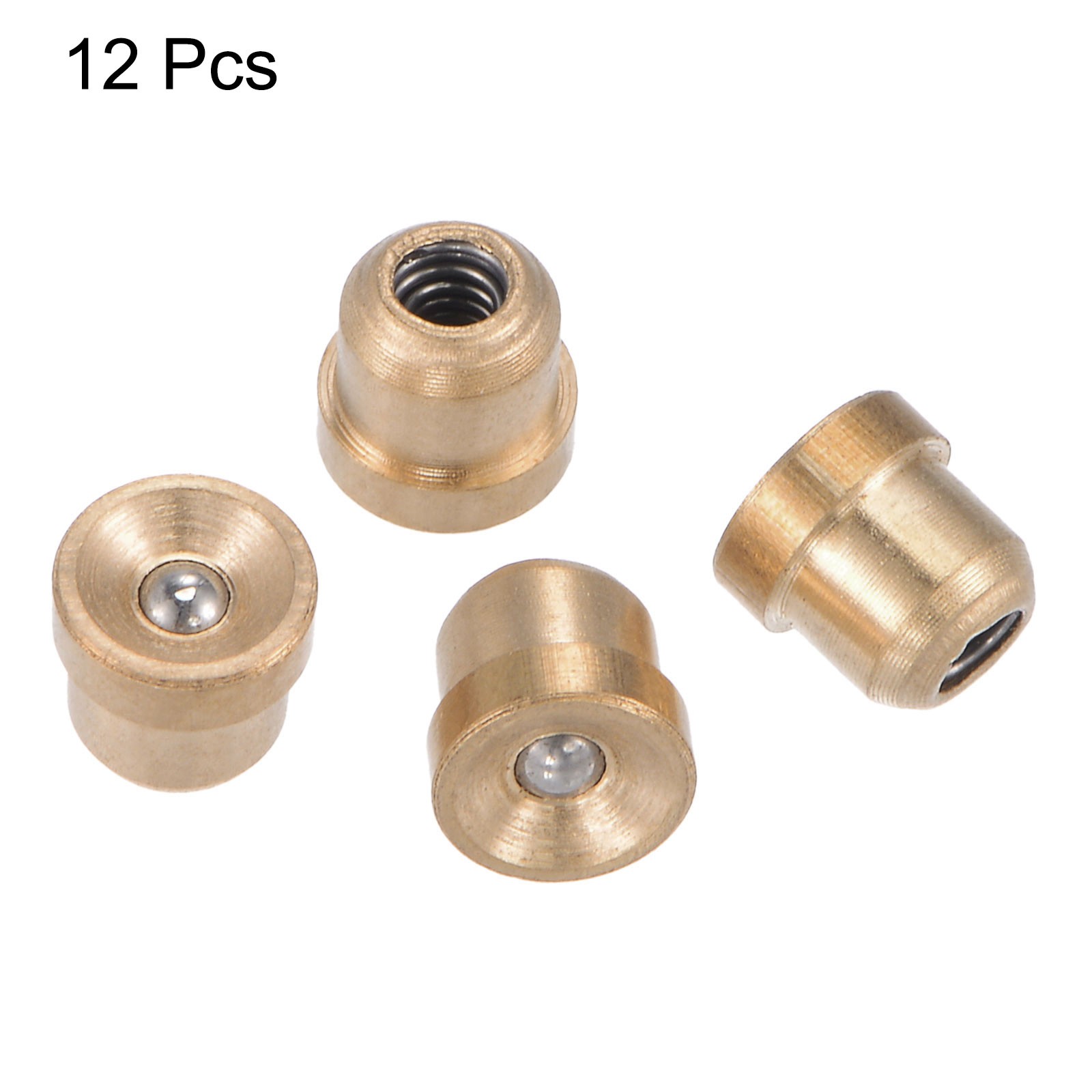 12Pcs Brass Push Button Flange Grease Oil Cup 5mm for Lubrication System