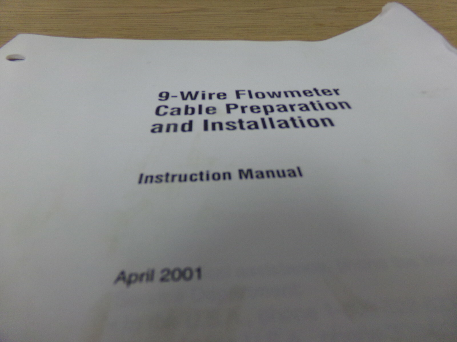 NEW Micro Motion 9-Wire Flowmeter Cable Preparation and Installation Instruction