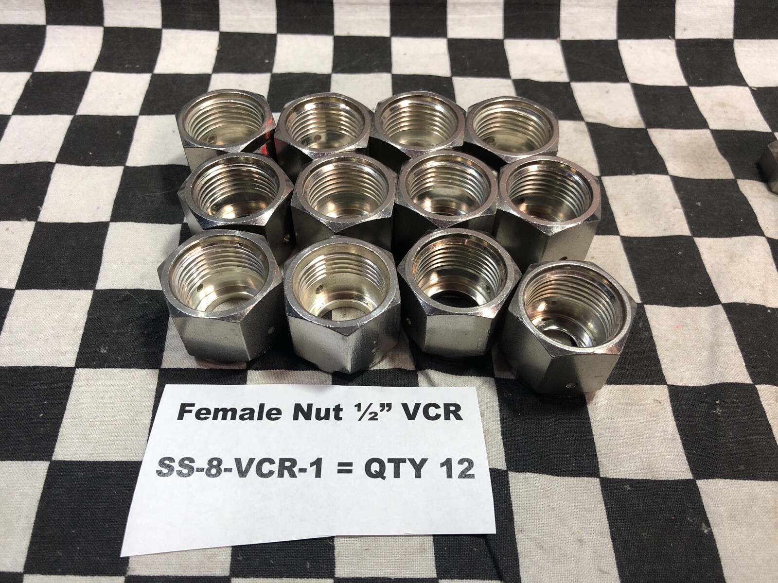Lot Of 18 Swagelok Female Nut ½” VCR & Gland, SS-8-VCR-1, SHIPSAMEDAY#120B3