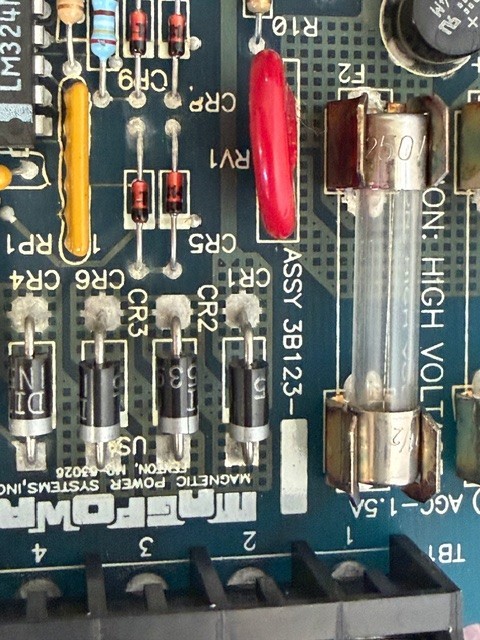 MAXCESS INTERNATIONAL MAGPOWR 3B123-1 Power Amplifier Board 90VDC 1A Used